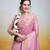 Ethnic Tussar Silk Buby Pink Traditional Saree With Unique Weaving Butti Pattern