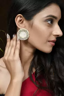 White earrings