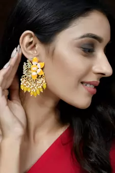 Yellow earrings
