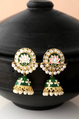 Green earrings