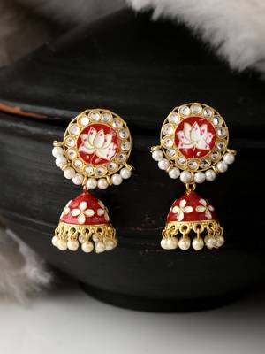 Red earrings 1