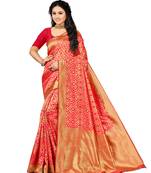 Multicolor Embroidered Art Silk Saree With Blouse