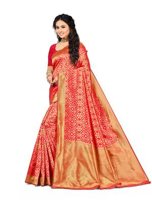 Multicolor Embroidered Art Silk Saree With Blouse 2