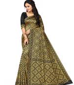 Black Embroidered Art Silk Saree With Blouse