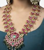 Gold Plated Kundan Long Necklace Set