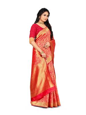 Multicolor Embroidered Art Silk Saree With Blouse 4