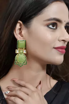 Green earrings