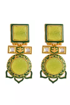 Green earrings