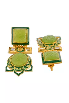 Green earrings
