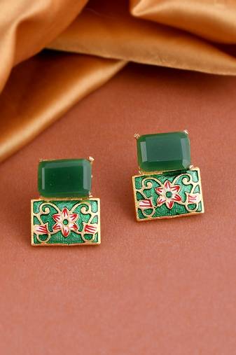 Green earrings