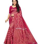 Multicolor Embroidered Cotton Saree With Blouse