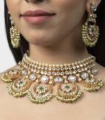 Gold Plated Kundan Necklace Set