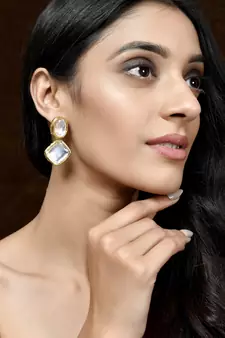 White earrings