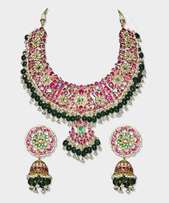 Gold Plated Kundan Necklace Set 2