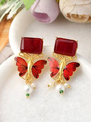 Red earrings 1