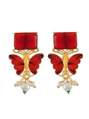 Red earrings 3