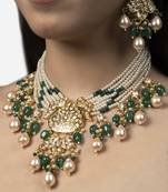 Gold Plated Kundan Necklace Set
