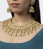 Gold Plated Kundan Necklace Set