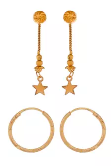 Gold earrings