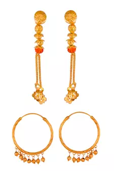 Gold earrings