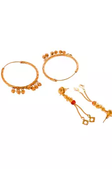 Gold earrings