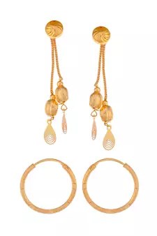 Gold earrings