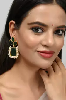Green earrings