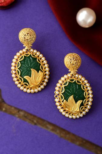 Green earrings