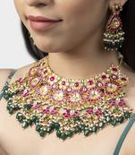 Gold Plated Kundan Necklace Set