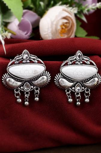 White earrings