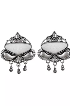White earrings