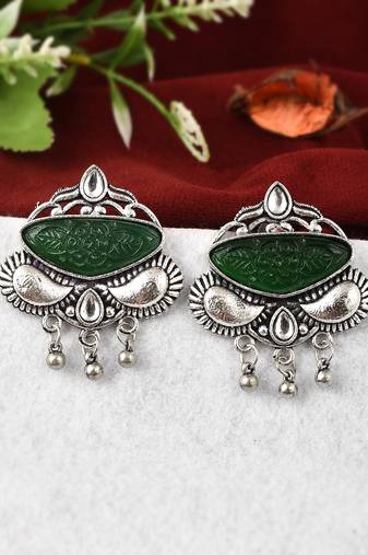Green earrings