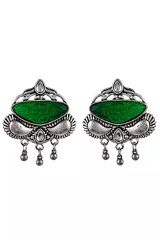 Green earrings