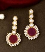 Maroon earrings