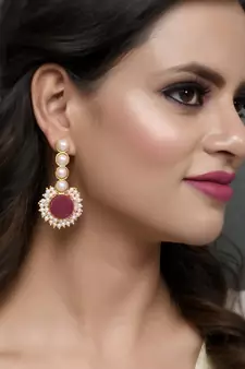 Maroon earrings