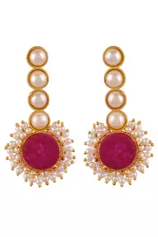 Maroon earrings