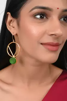 Green earrings