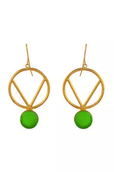 Green earrings