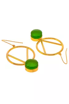 Green earrings