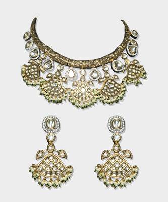 Gold Plated Kundan Necklace Set 2
