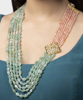 Gold Plated Kundan Long Necklace Set 2