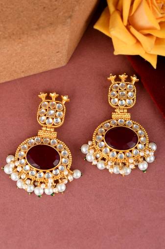 Maroon earrings