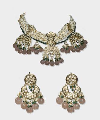 Gold Plated Kundan Necklace Set 1