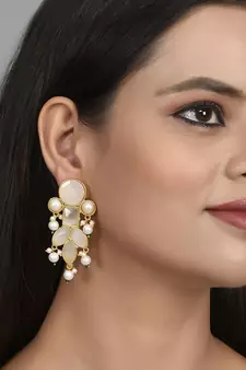 White earrings