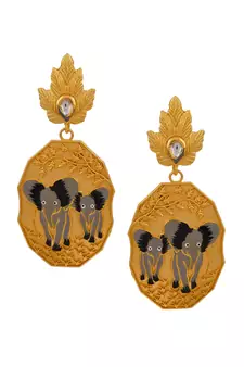 Gold earrings