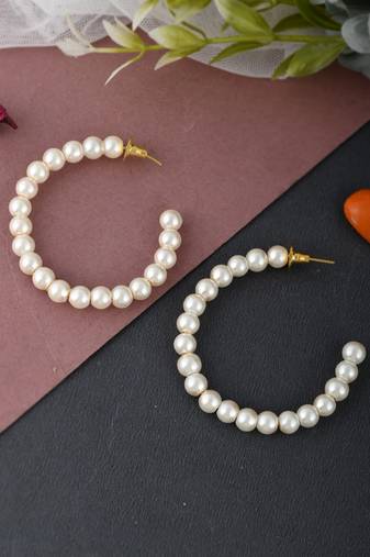 White earrings