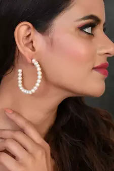 White earrings