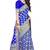 Blue Embroidered Art Silk Saree With Blouse