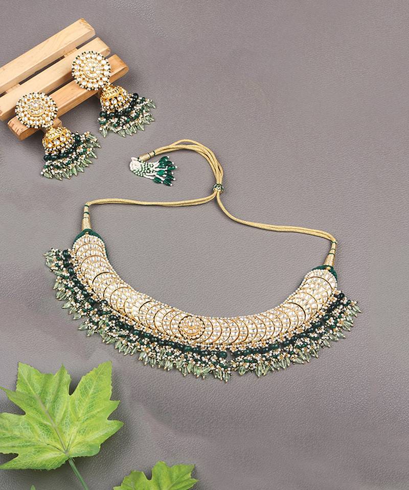 22KT Gold Plated Kundan Necklace Set