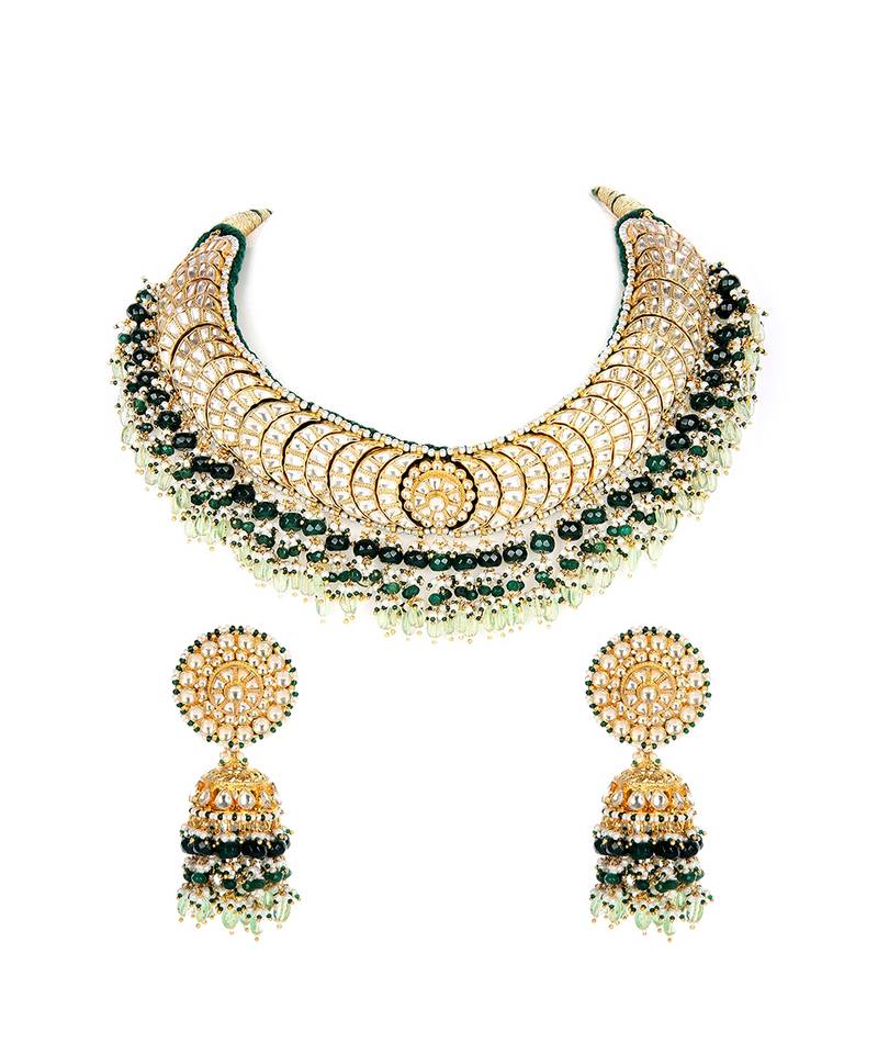 22KT Gold Plated Kundan Necklace Set